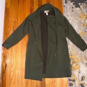 Forever 21 Dark Green Trench Coat